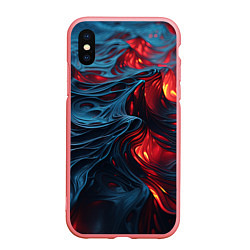 Чехол iPhone XS Max матовый Яркая волнистая абстракция, цвет: 3D-баблгам