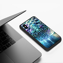 Чехол iPhone XS Max матовый Пузыри, цвет: 3D-черный — фото 2