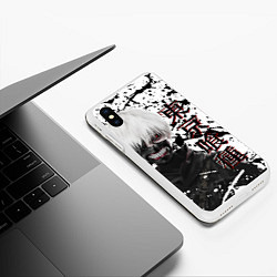 Чехол iPhone XS Max матовый Kaneki Ken - Токийский Гуль, цвет: 3D-белый — фото 2