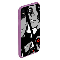 Чехол iPhone XS Max матовый Anime art, цвет: 3D-фиолетовый — фото 2