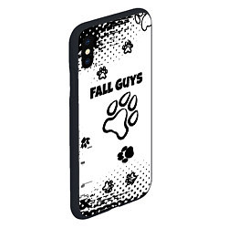 Чехол iPhone XS Max матовый Fall Guys game, цвет: 3D-черный — фото 2