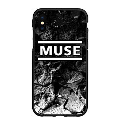 Чехол iPhone XS Max матовый Muse black graphite, цвет: 3D-черный