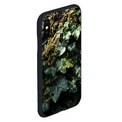 Чехол iPhone XS Max матовый Реалистичный охотничий камуфляж, цвет: 3D-черный — фото 2