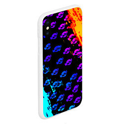 Чехол iPhone XS Max матовый Brawl stars neon logo kids, цвет: 3D-белый — фото 2