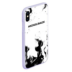 Чехол iPhone XS Max матовый Nickelback серый дым рок, цвет: 3D-светло-сиреневый — фото 2