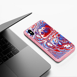 Чехол iPhone XS Max матовый Абстрактный разноцветный паттерн, цвет: 3D-баблгам — фото 2