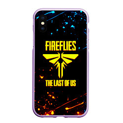 Чехол iPhone XS Max матовый The last of us лёд и пламя цикады, цвет: 3D-сиреневый