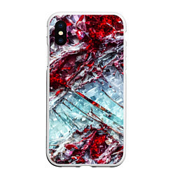 Чехол iPhone XS Max матовый Лёд и кровь, цвет: 3D-белый