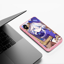 Чехол iPhone XS Max матовый Genshin Impact Furina улыбка картина, цвет: 3D-баблгам — фото 2
