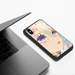 Чехол iPhone XS Max матовый Genshin Impact Furina cry tears, цвет: 3D-черный — фото 2