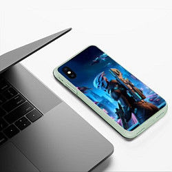 Чехол iPhone XS Max матовый Mass Effect - ai art, цвет: 3D-салатовый — фото 2