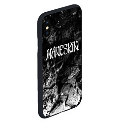 Чехол iPhone XS Max матовый Maneskin black graphite, цвет: 3D-черный — фото 2