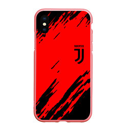 Чехол iPhone XS Max матовый Juventus краски спорт фк, цвет: 3D-баблгам