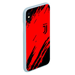 Чехол iPhone XS Max матовый Juventus краски спорт фк, цвет: 3D-голубой — фото 2