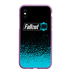 Чехол iPhone XS Max матовый Fallout 4 bethesda, цвет: 3D-фиолетовый