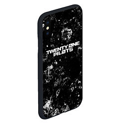 Чехол iPhone XS Max матовый Twenty One Pilots black ice, цвет: 3D-черный — фото 2