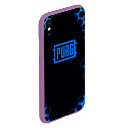 Чехол iPhone XS Max матовый Pubg текстура броня, цвет: 3D-фиолетовый — фото 2