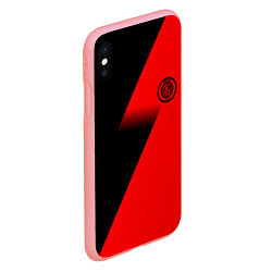 Чехол iPhone XS Max матовый Inter geometry red sport, цвет: 3D-баблгам — фото 2