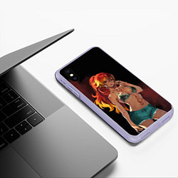Чехол iPhone XS Max матовый Сюра - Синий экзорцист, цвет: 3D-светло-сиреневый — фото 2