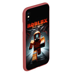 Чехол iPhone XS Max матовый Lethal company Roblox, цвет: 3D-красный — фото 2