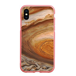 Чехол iPhone XS Max матовый Волны Юпитера - star dust, цвет: 3D-баблгам