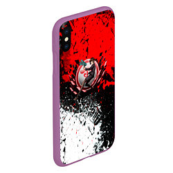 Чехол iPhone XS Max матовый Psychopass anime текстура, цвет: 3D-фиолетовый — фото 2