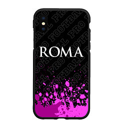 Чехол iPhone XS Max матовый Roma pro football посередине, цвет: 3D-черный