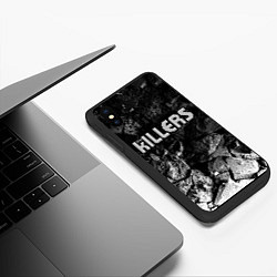 Чехол iPhone XS Max матовый The Killers black graphite, цвет: 3D-черный — фото 2