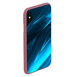 Чехол iPhone XS Max матовый Geometry stripes neon color, цвет: 3D-малиновый — фото 2