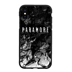 Чехол iPhone XS Max матовый Paramore black graphite, цвет: 3D-черный