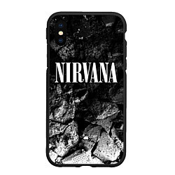 Чехол iPhone XS Max матовый Nirvana black graphite, цвет: 3D-черный