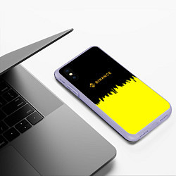 Чехол iPhone XS Max матовый Binance биржа краски, цвет: 3D-светло-сиреневый — фото 2