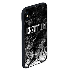 Чехол iPhone XS Max матовый Led Zeppelin black graphite, цвет: 3D-черный — фото 2