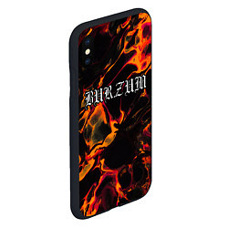 Чехол iPhone XS Max матовый Burzum red lava, цвет: 3D-черный — фото 2