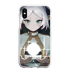 Чехол iPhone XS Max матовый Sousou no Frieren Фрирен magic, цвет: 3D-белый