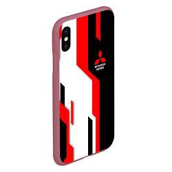 Чехол iPhone XS Max матовый Mitsubishi red uniform, цвет: 3D-малиновый — фото 2