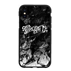 Чехол iPhone XS Max матовый Aerosmith black graphite, цвет: 3D-черный
