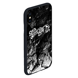 Чехол iPhone XS Max матовый Aerosmith black graphite, цвет: 3D-черный — фото 2