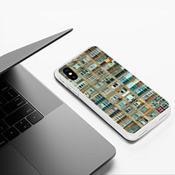 Чехол iPhone XS Max матовый Панельный дом, цвет: 3D-белый — фото 2