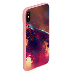 Чехол iPhone XS Max матовый Человек с пилой в маске, цвет: 3D-баблгам — фото 2