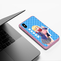 Чехол iPhone XS Max матовый Dosanko Gyaru Is Mega Cute - Fuyuki Minami, цвет: 3D-розовый — фото 2