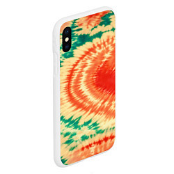 Чехол iPhone XS Max матовый Тай-дай паттерн, цвет: 3D-белый — фото 2