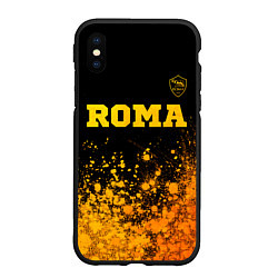 Чехол iPhone XS Max матовый Roma - gold gradient посередине, цвет: 3D-черный