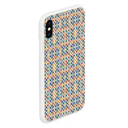 Чехол iPhone XS Max матовый Марокканский узор, цвет: 3D-белый — фото 2