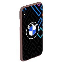 Чехол iPhone XS Max матовый Bmw абстракция, цвет: 3D-коричневый — фото 2