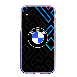 Чехол iPhone XS Max матовый Bmw абстракция, цвет: 3D-светло-сиреневый