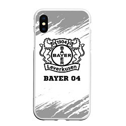 Чехол iPhone XS Max матовый Bayer 04 sport на светлом фоне, цвет: 3D-белый