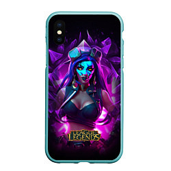 Чехол iPhone XS Max матовый League Of Legends Akali Kda, цвет: 3D-мятный