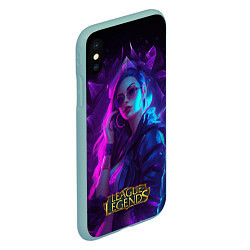 Чехол iPhone XS Max матовый League of Legends Kaisa Kda style, цвет: 3D-мятный — фото 2