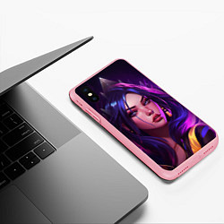 Чехол iPhone XS Max матовый League of Legends Kaisa Kda style, цвет: 3D-баблгам — фото 2